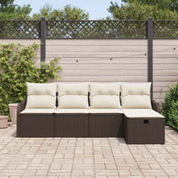 Tuin Sofa Set 5 Pcs En Crème 231 X 117 X 85 Cm Poly Riet