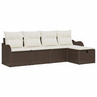 Tuin Sofa Set 5 Pcs En Crème 231 X 117 X 85 Cm Poly Riet