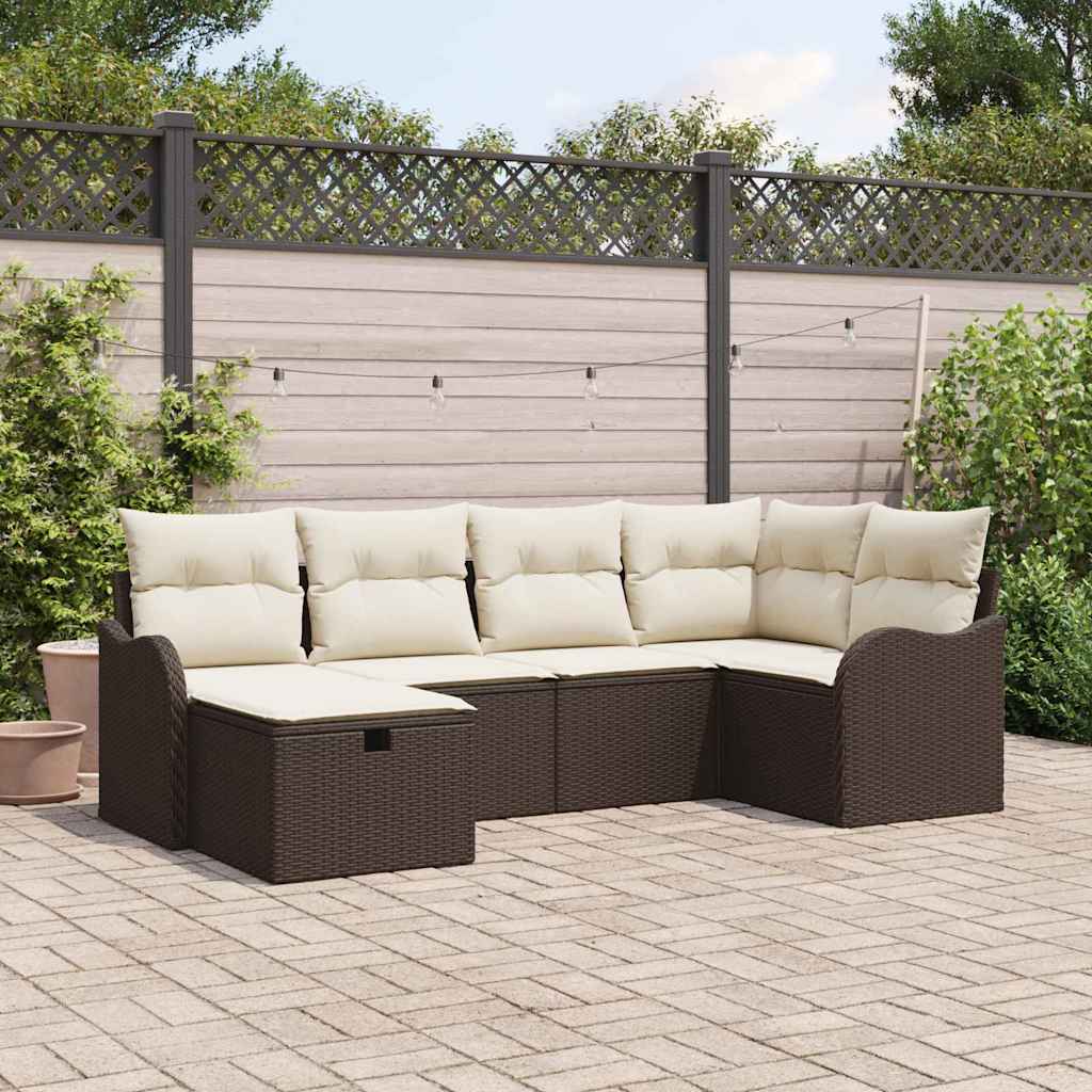 Tuin Sofa Set 6 Pcs En Crème 232.5 X 122.5 X 85 Cm