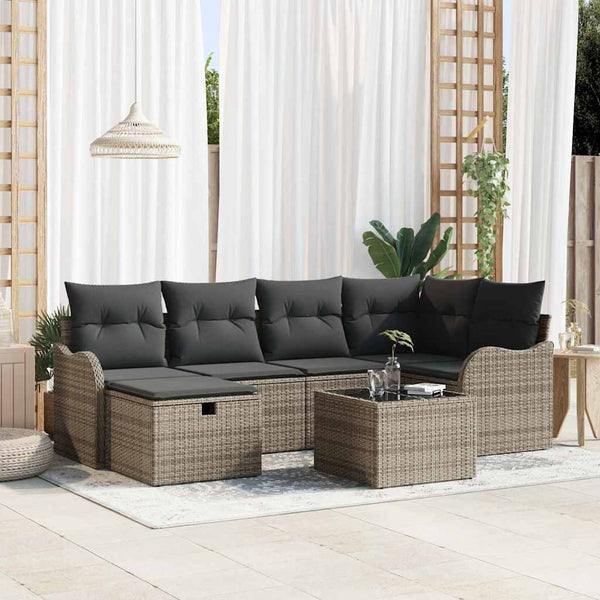 Tuin Sofa Set 6 Pcs En Crème 232.5 X 122.5 X 85 Cm