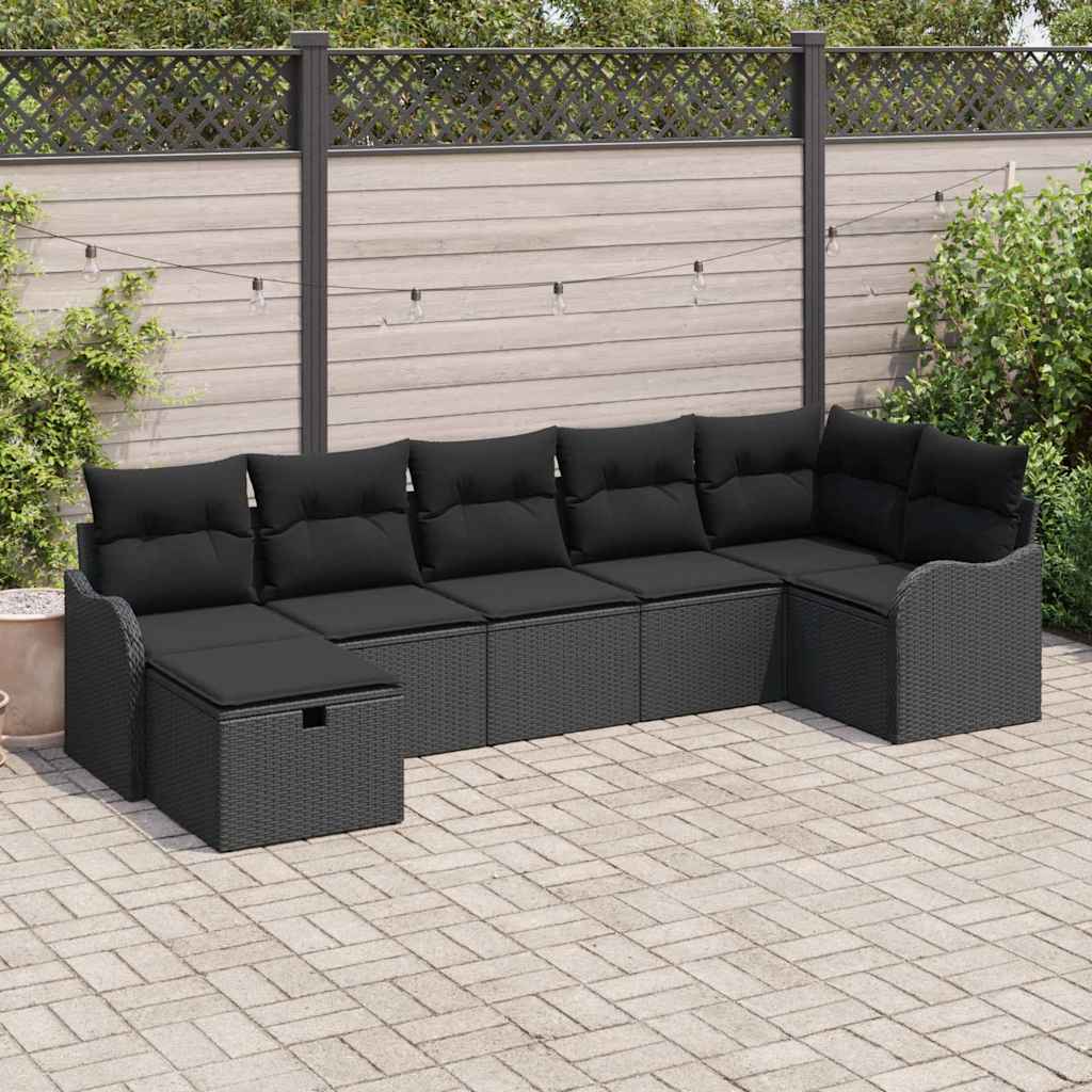 Tuin Sofa Set 7 Pcs En Crème 287,5 X 122,5 X 85 Cm