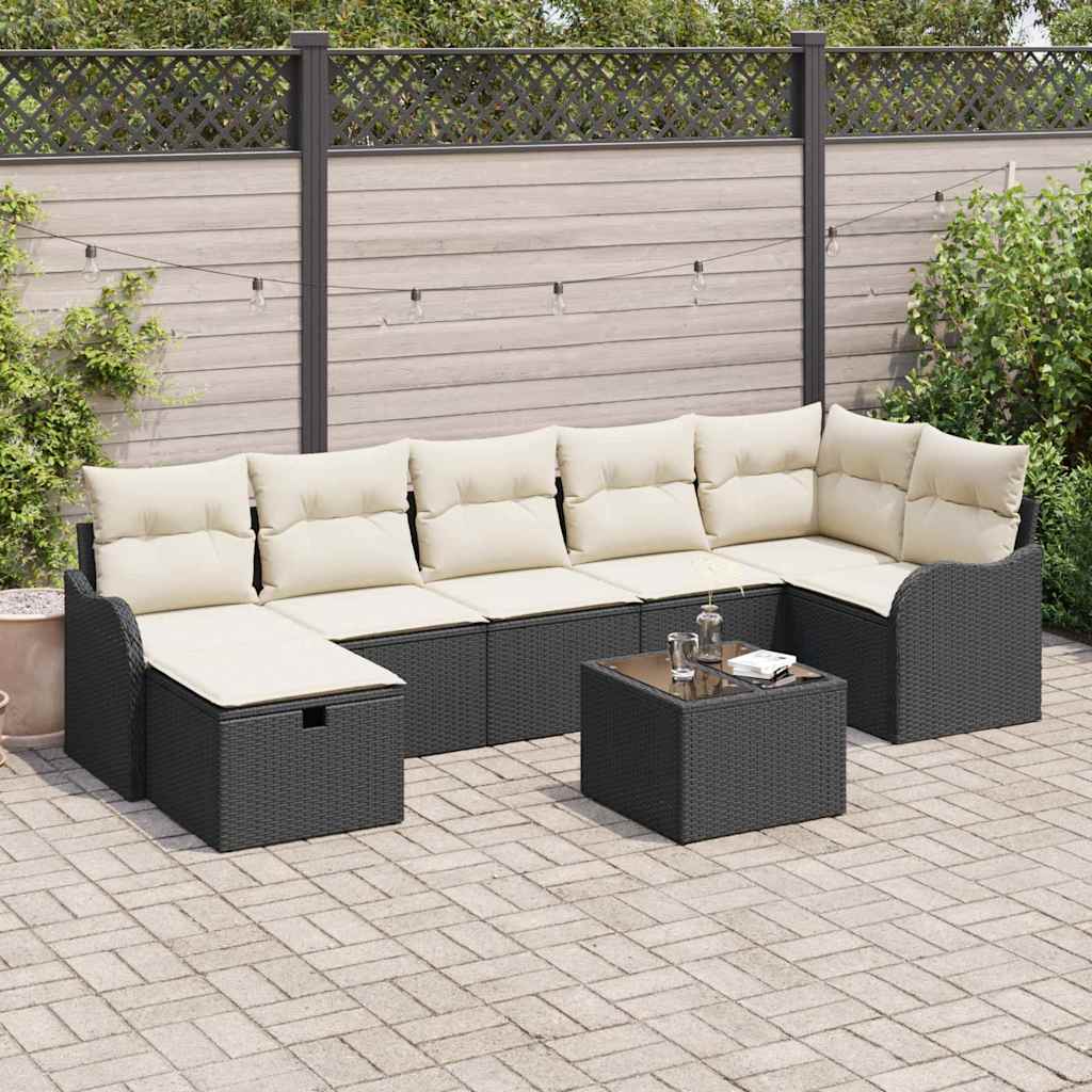 Tuin Sofa Set 7 Pcs En Crème 287,5 X 122,5 X 85 Cm