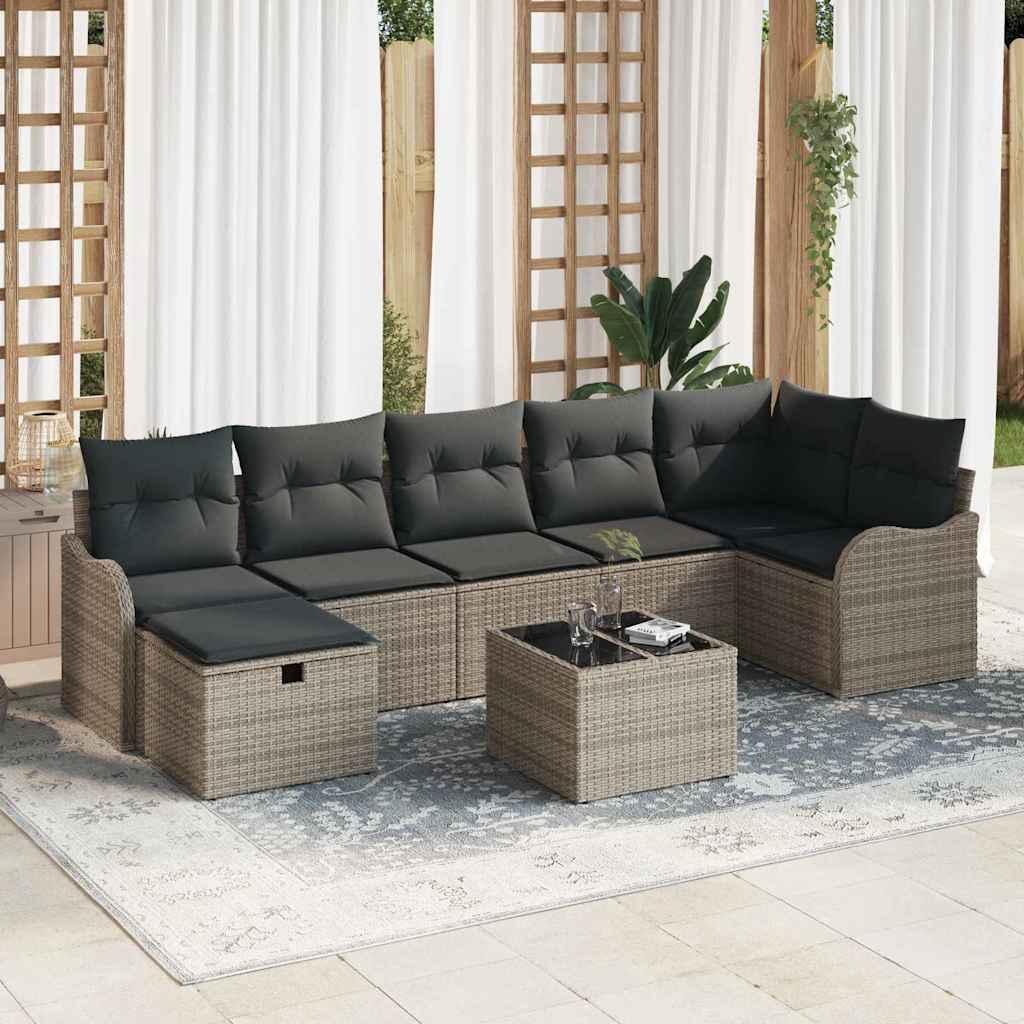 Tuin Sofa Set 7 Pcs En Crème 287,5 X 122,5 X 85 Cm