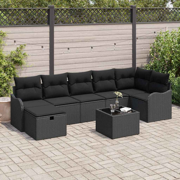 Tuin Sofa Set 7 Pcs En Crème 287,5 X 122,5 X 85 Cm