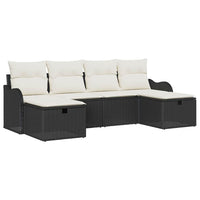 Tuin Sofa Set 6 Pcs En Crème 231 X 117 X 85 Cm Poly Riet