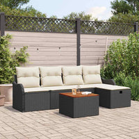 Tuin Sofa Set Met Kussen Met Opslag 6 Pcs Poly Riet