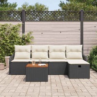Tuin Sofa Set Met Kussen Met Opslag 6 Pcs Poly Riet