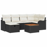 Tuin Sofa Set Met Kussen Met Opslag 7 Pcs Poly Riet