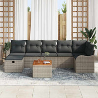 Tuin Sofa Set Met Kussen Met Opslag 8 Pcs Poly Riet