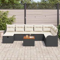 Tuin Sofa Set Met Kussen Met Opslag 9 Pcs Poly Riet