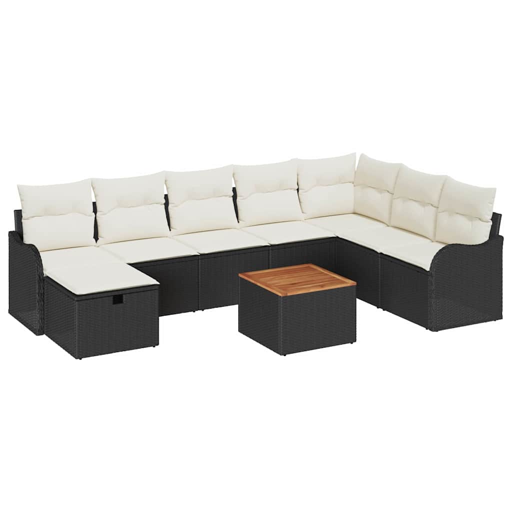 Tuin Sofa Set Met Kussen Met Opslag 9 Pcs Poly Riet