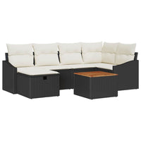 Tuin Sofa Set Met Kussen Met Opslag 7 Pcs Poly Riet