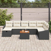 Tuin Sofa Set Met Kussen Met Opslag 9 Pcs Poly Riet
