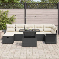 Tuin Sofa Set Met Kussen Met Opslag 8 Pcs Poly Riet