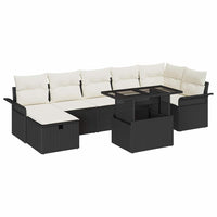 Tuin Sofa Set Met Kussen Met Opslag 8 Pcs Poly Riet