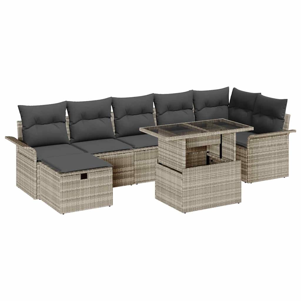 Tuin Sofa Set Met Kussen Met Opslag 8 Pcs Poly Riet