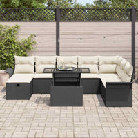 Tuin Sofa Set Met Kussen Met Opslag 9 Pcs Poly Riet