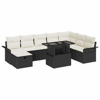 Tuin Sofa Set Met Kussen Met Opslag 9 Pcs Poly Riet