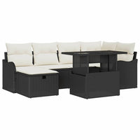 Tuin Sofa Set Met Kussen Met Opslag 7 Pcs Poly Riet