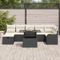 Tuin Sofa Set Met Kussen Met Opslag 8 Pcs Poly Riet