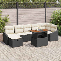 Tuin Sofa Set Met Kussen Met Opslag 8 Pcs Poly Riet