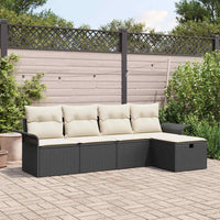 Tuin Sofa Set Met Kussen Met Opslag 5 Pcs Poly Riet