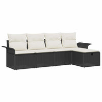 Tuin Sofa Set Met Kussen Met Opslag 5 Pcs Poly Riet