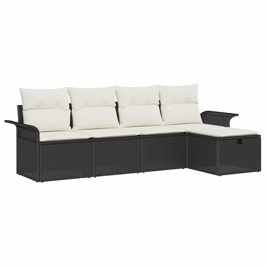 Tuin Sofa Set Met Kussen Met Opslag 5 Pcs Poly Riet