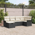 Tuin Sofa Set Met Kussen Met Opslag 6 Pcs Poly Riet