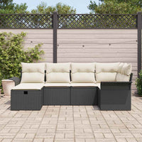 Tuin Sofa Set Met Kussen Met Opslag 6 Pcs Poly Riet