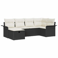 Tuin Sofa Set Met Kussen Met Opslag 6 Pcs Poly Riet