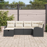 Tuin Sofa Set Met Kussen Met Opslag 6 Pcs Poly Riet