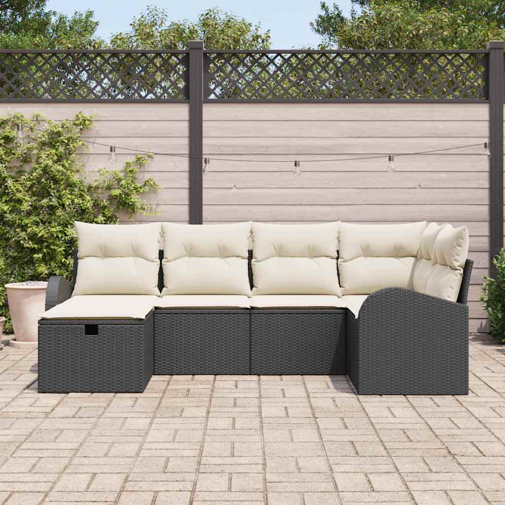 Tuin Sofa Set Met Kussen Met Opslag 6 Pcs Poly Riet