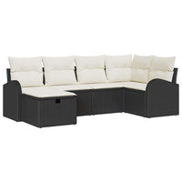 Tuin Sofa Set Met Kussen Met Opslag 6 Pcs Poly Riet