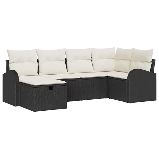 Tuin Sofa Set Met Kussen Met Opslag 6 Pcs Poly Riet