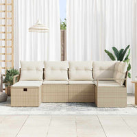 Tuin Sofa Set Met Kussen Met Opslag 6 Pcs Poly Riet
