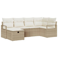 Tuin Sofa Set Met Kussen Met Opslag 6 Pcs Poly Riet