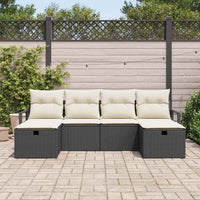 Tuin Sofa Set Met Kussen Met Opslag 6 Pcs Poly Riet