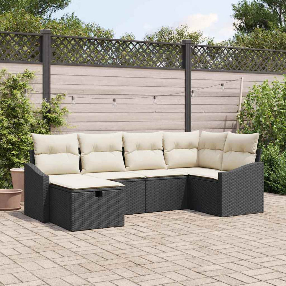 Tuin Sofa Set Met Kussen 6 Pcs 55 X 62 X 69 Cm Poly Riet