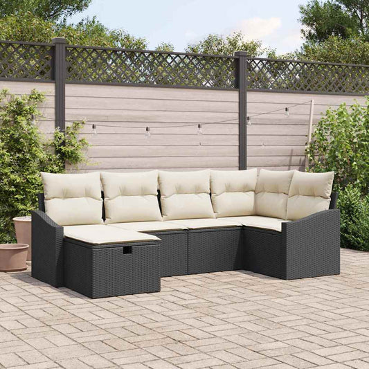 Tuin Sofa Set Met Kussen 6 Pcs 55 X 62 X 69 Cm Poly Riet