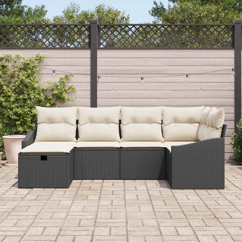 Tuin Sofa Set Met Kussen 6 Pcs 55 X 62 X 69 Cm Poly Riet