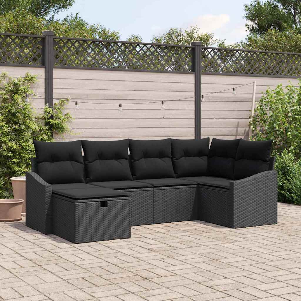 Tuin Sofa Set Met Kussen 6 Pcs 55 X 62 X 69 Cm Poly Riet