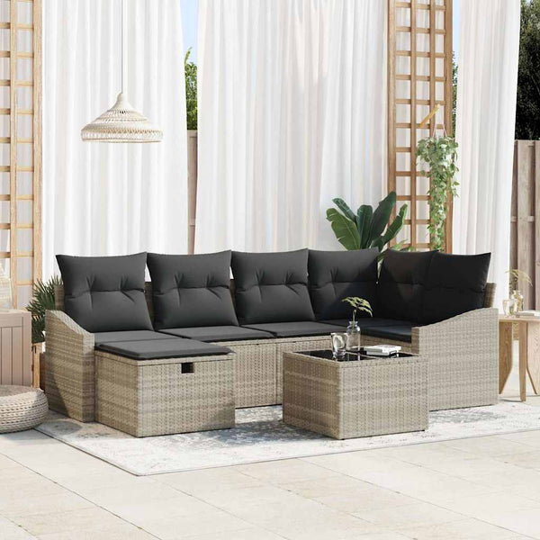 Tuin Sofa Set Met Kussen 6 Pcs 55 X 62 X 69 Cm Poly Riet