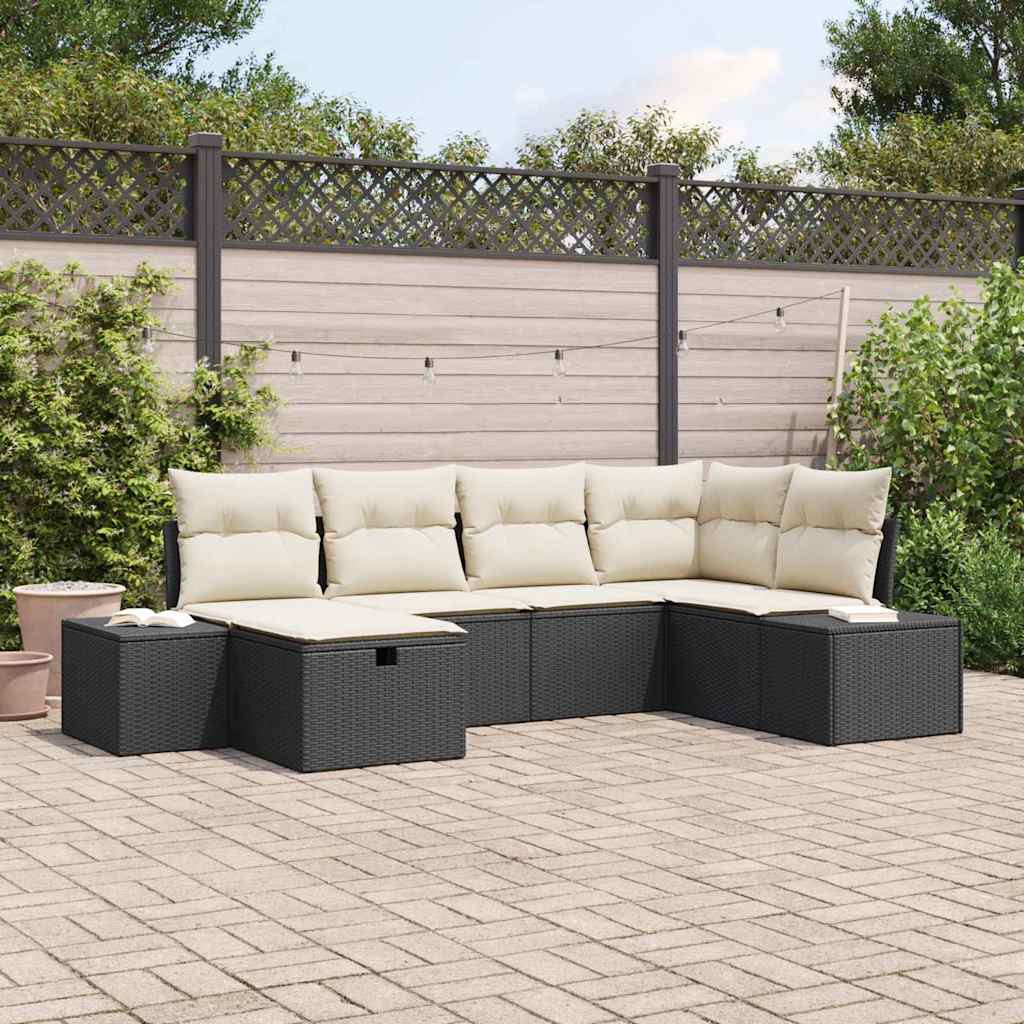 Tuin Sofa Set Met Kussen 6 Pcs 55 X 62 X 69 Cm Poly Riet