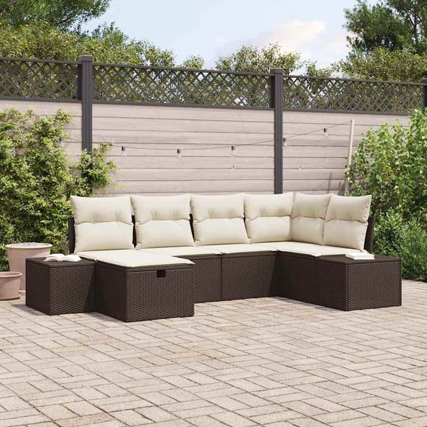 Tuin Sofa Set Met Kussen 6 Pcs 55 X 62 X 69 Cm Poly Riet