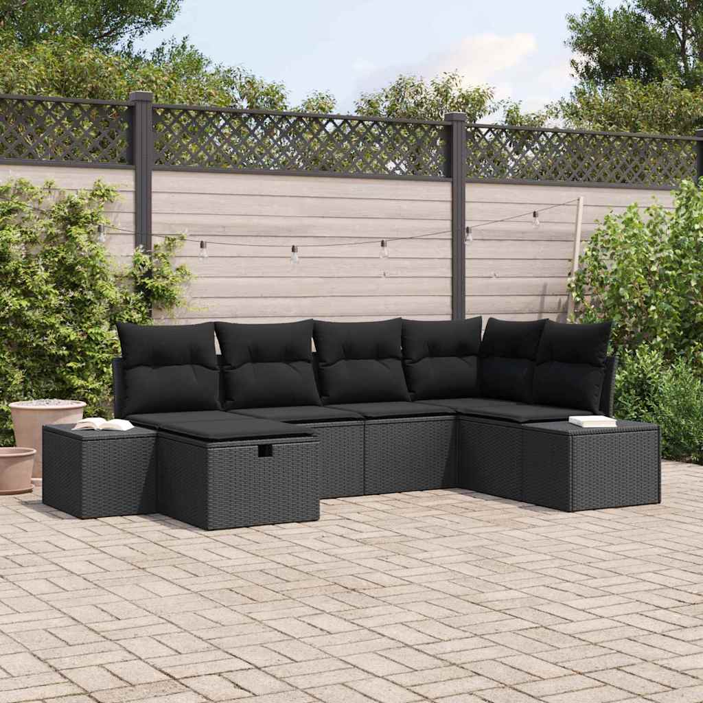 Tuin Sofa Set Met Kussen 6 Pcs 55 X 62 X 69 Cm Poly Riet