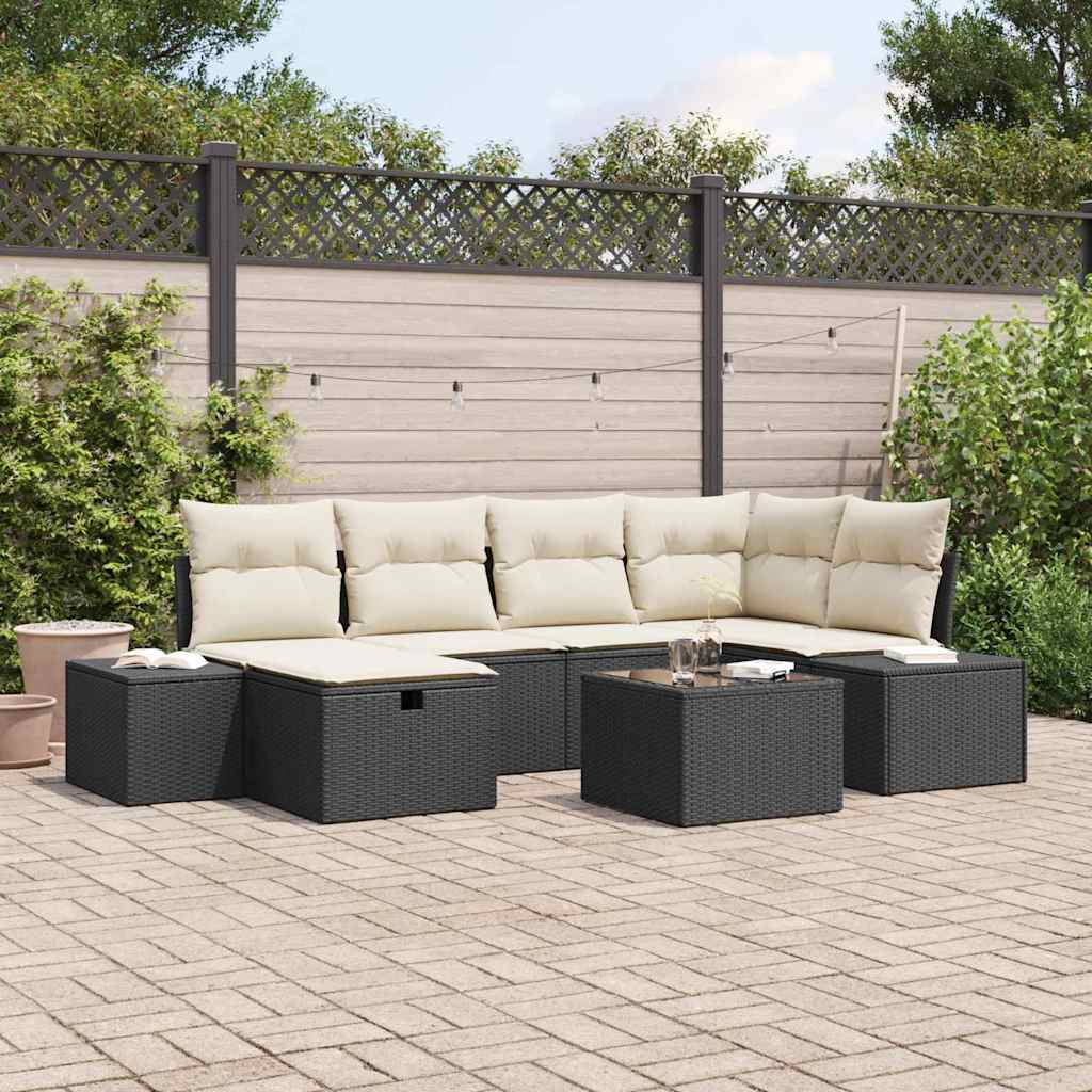 Tuin Sofa Set Met Kussen 6 Pcs 55 X 62 X 69 Cm Poly Riet