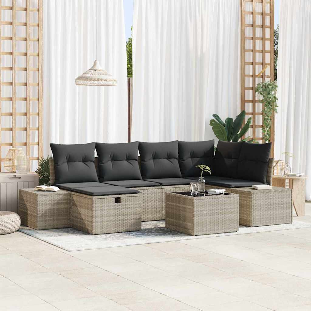 Tuin Sofa Set Met Kussen 6 Pcs 55 X 62 X 69 Cm Poly Riet