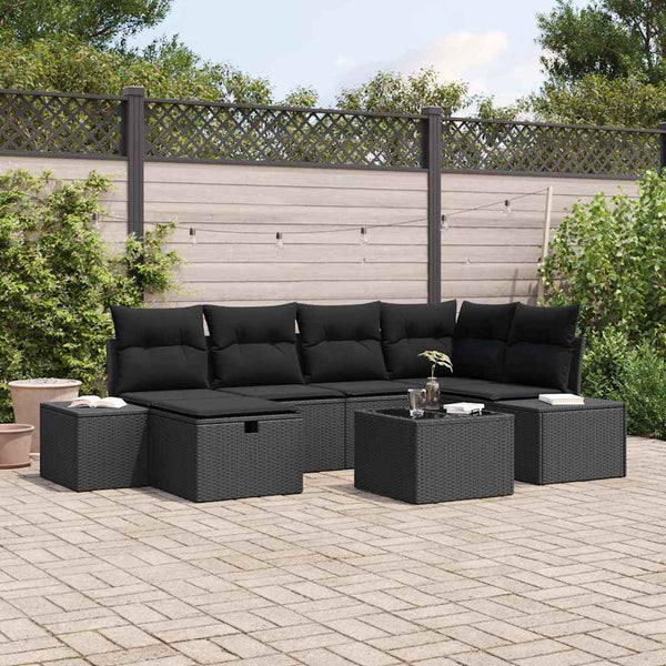 Tuin Sofa Set Met Kussen 6 Pcs 55 X 62 X 69 Cm Poly Riet