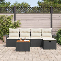 Tuin Sofa Set Met Kussen Met Opslag 6 Pcs Poly Riet
